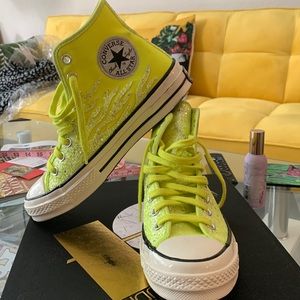 Converse all star Chuck Taylors Neon yellow high tops